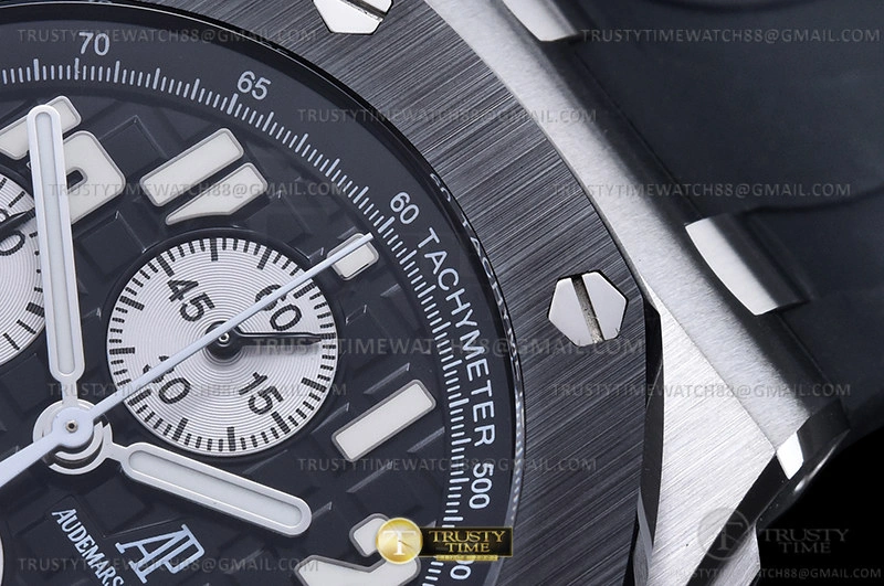 SmoothTexture AP ROO Chronograph CER SS RU Grey Num APF 7750 Mod 2