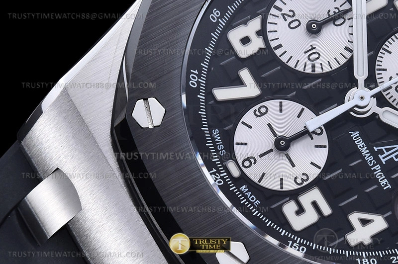 SmoothTexture AP ROO Chronograph CER SS RU Grey Num APF 7750 Mod 2