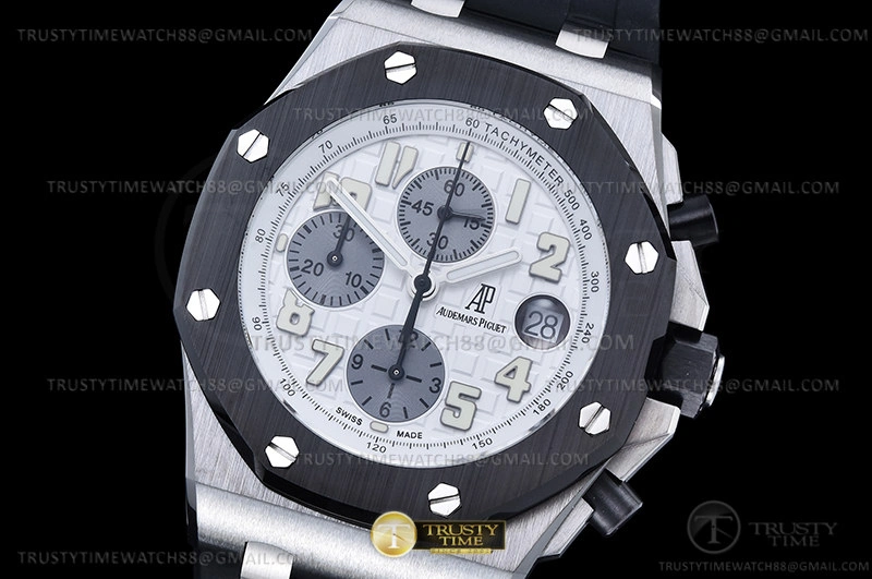 AP ROO Chronograph CER SS RU Wht Num APF 7750 Mod EasyMatch 3