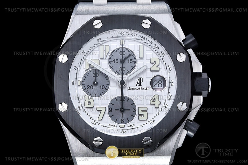 AP ROO Chronograph CER SS RU Wht Num APF 7750 Mod EasyMatch 3