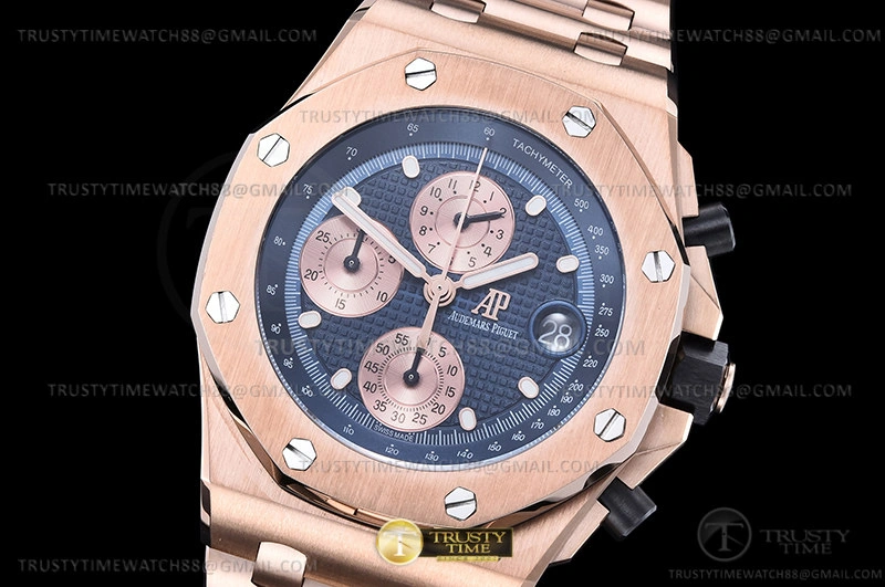 Original AP ROO Chronograph RG RG Blue Dot APF A3126 Mod 4