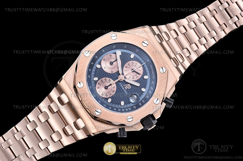 Original AP ROO Chronograph RG RG Blue Dot APF A3126 Mod 4