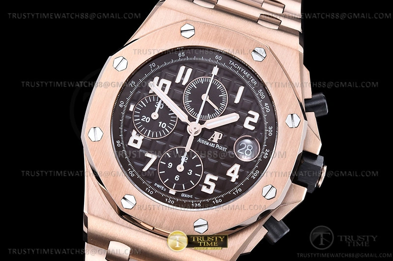 AP ROO Chronograph RG RG Brown Num APF A3126 Mod Upgraded 12