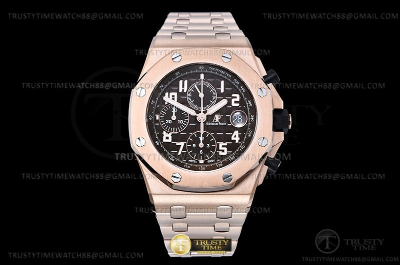 AP ROO Chronograph RG RG Brown Num APF A3126 Mod Upgraded 12