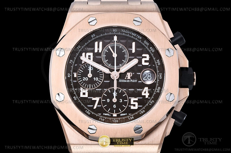 AP ROO Chronograph RG RG Brown Num APF A3126 Mod Upgraded 12