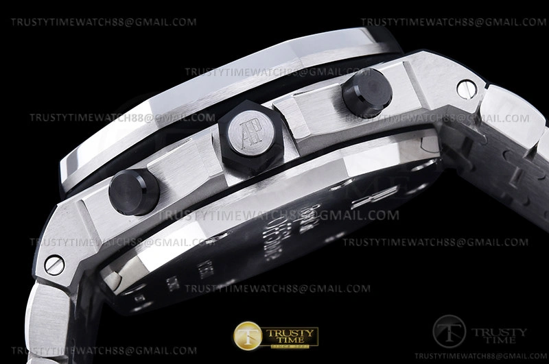 Breathable AP ROO Chronograph SS SS Grey Num APF 7750 Mod 6