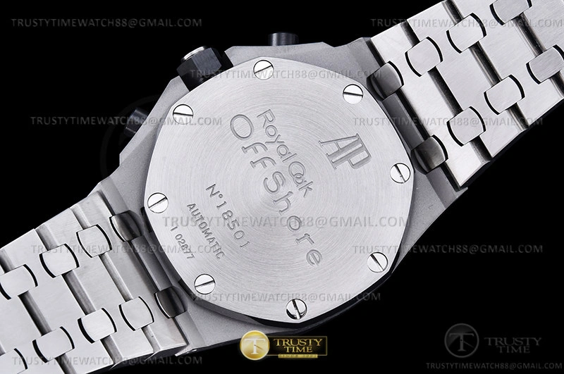 Breathable AP ROO Chronograph SS SS Grey Num APF 7750 Mod 6