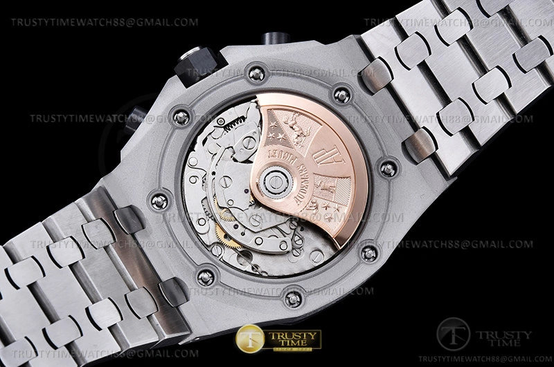 Breathable AP ROO Chronograph SS SS Grey Num APF 7750 Mod 6