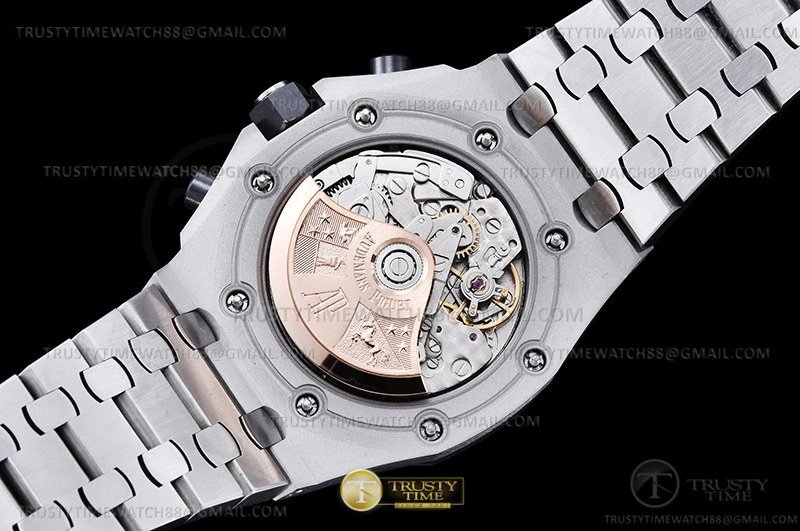 Breathable AP ROO Chronograph SS SS Grey Num APF 7750 Mod 6