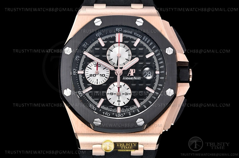 AP0741B – AP ROO Chronograph RG RU Black Wht RSF A3126 Mod Lightweight 87
