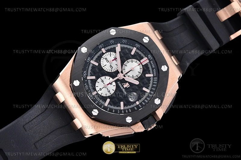 AP0741B – AP ROO Chronograph RG RU Black Wht RSF A3126 Mod Lightweight 87