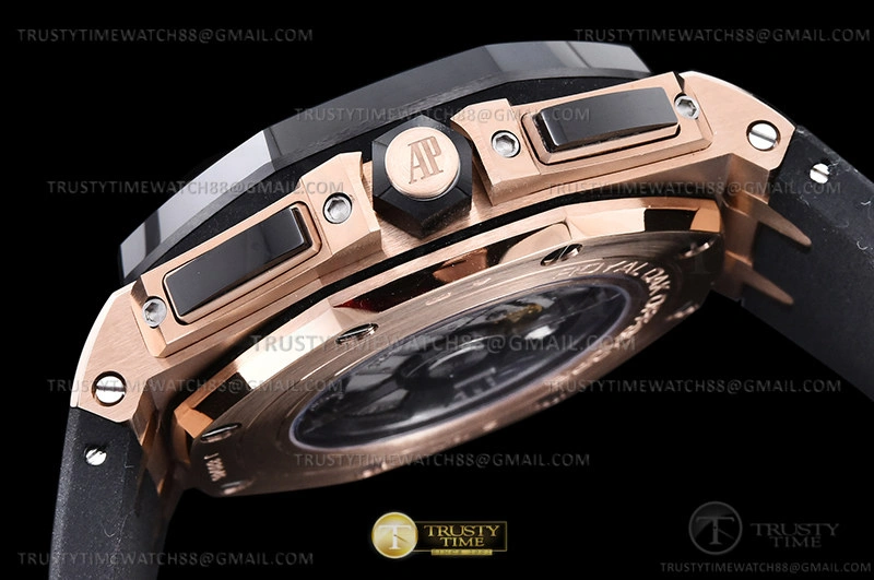AP0741B – AP ROO Chronograph RG RU Black Wht RSF A3126 Mod Lightweight 87