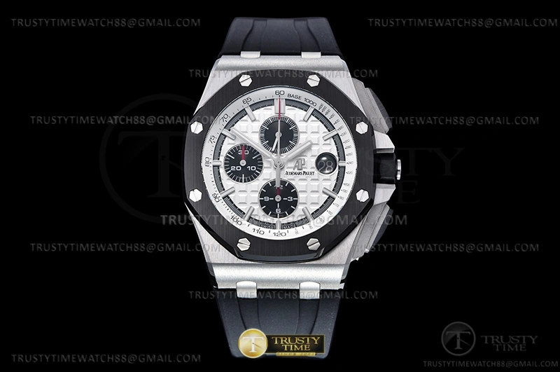 Unisex AP0744A – AP ROO Chronograph SS RU White Blk RSF A3126 Mod 88