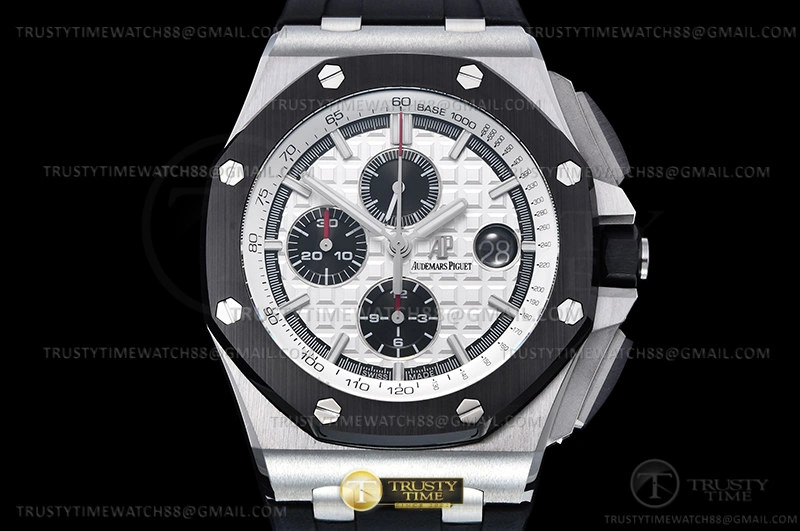 Unisex AP0744A – AP ROO Chronograph SS RU White Blk RSF A3126 Mod 88
