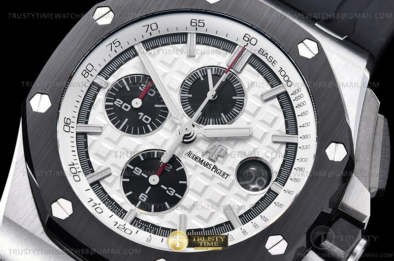 Unisex AP0744A – AP ROO Chronograph SS RU White Blk RSF A3126 Mod 88