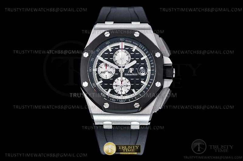 AP0744B – AP ROO Chronograph SS RU Blk Wht RSF A3126 Mod AllSeason 89