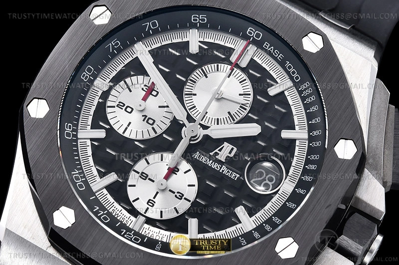 AP0744B – AP ROO Chronograph SS RU Blk Wht RSF A3126 Mod AllSeason 89