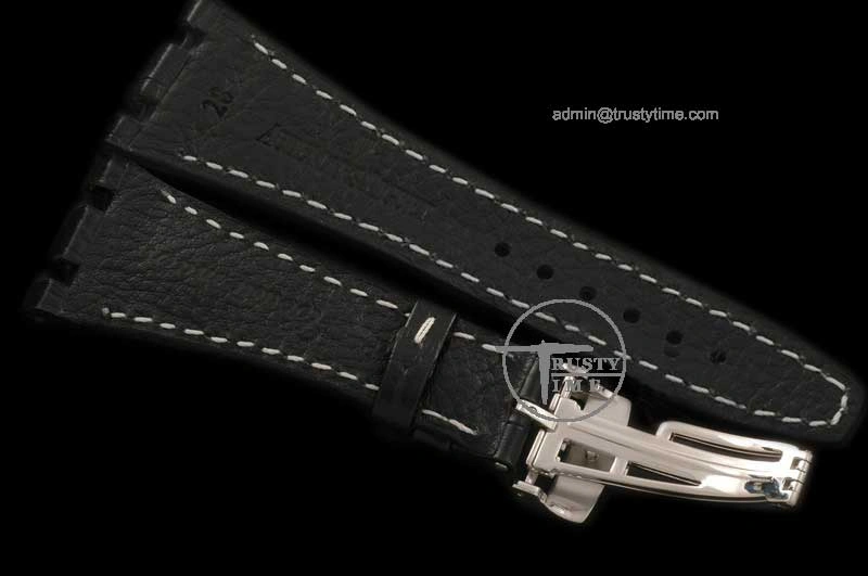 WellDesigned APACC003B – Black Horn Back Leather Strap c w Clasp For AP Watch 93