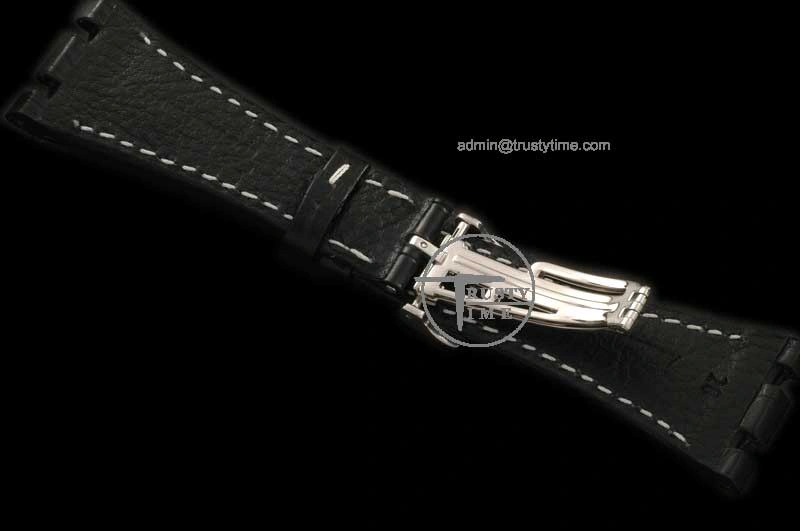 WellDesigned APACC003B – Black Horn Back Leather Strap c w Clasp For AP Watch 93