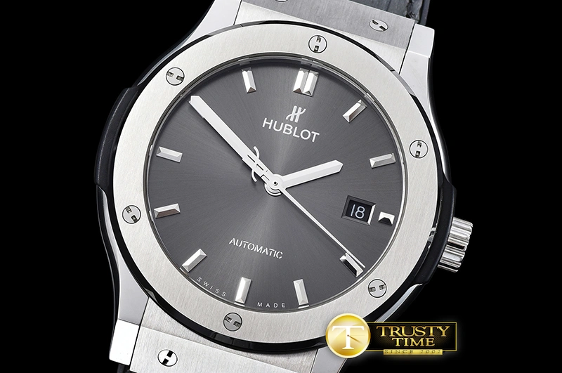 TimelessDesign HUB0357A –  Fusion Bang 42mm SS TI LE RU Grey A2892 Mod 156