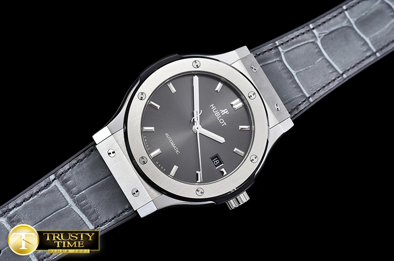 TimelessDesign HUB0357A –  Fusion Bang 42mm SS TI LE RU Grey A2892 Mod 156