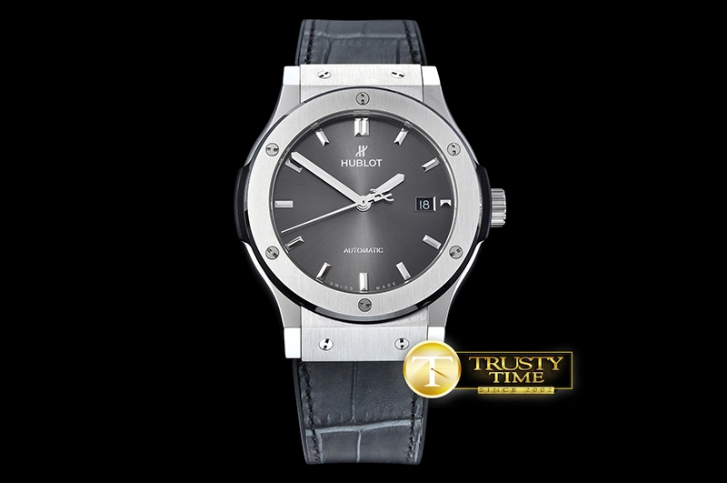 TimelessDesign HUB0357A –  Fusion Bang 42mm SS TI LE RU Grey A2892 Mod 156