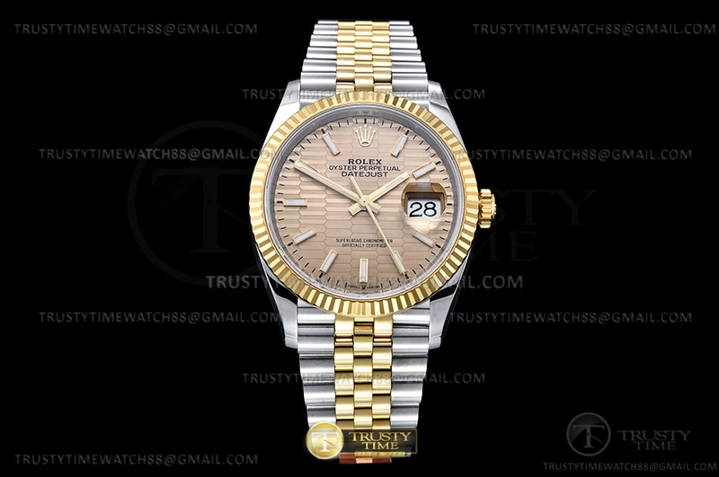 RDJ0450A – DJ 36mm Jub Flt 904L YG SS P-Gold Stk VSF VS Comfortable 764