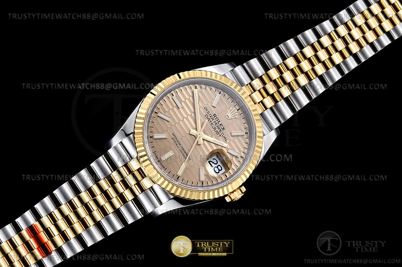 RDJ0450A – DJ 36mm Jub Flt 904L YG SS P-Gold Stk VSF VS Comfortable 764