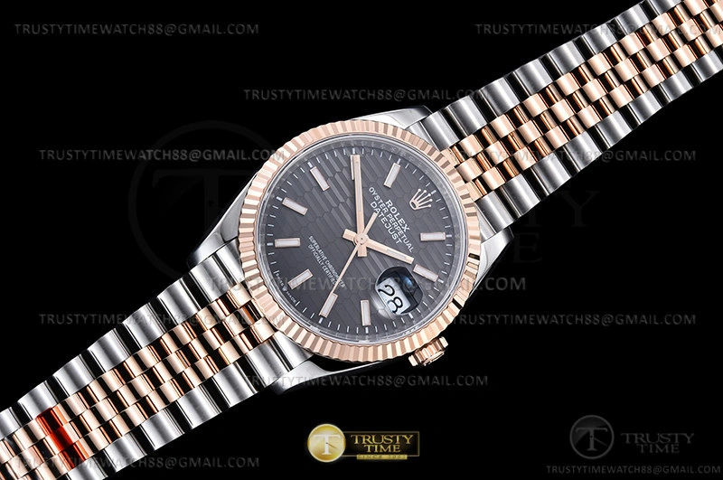 Upgraded RDJ0454B – DJ 36mm Jub Flt 904L RG SS P-Grey Stk VSF VS 780