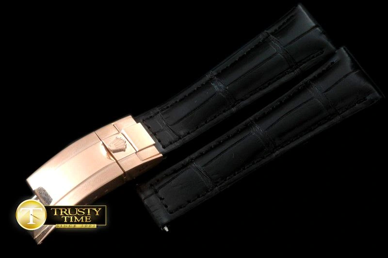 Fashionable ROLACC019E – Black Croc Strap RG 20 16  New Insignia Deployant 835