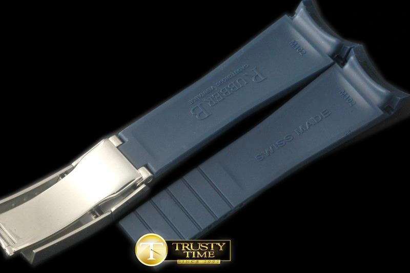 ROLACC021C – Dark Blue Rubber Strap 20 18 with Insignia Clasp Compact 837