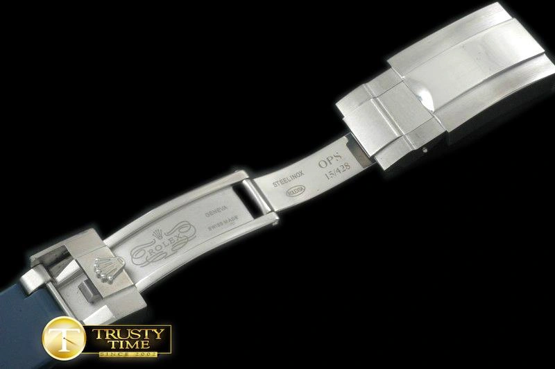 ROLACC021C – Dark Blue Rubber Strap 20 18 with Insignia Clasp Compact 837