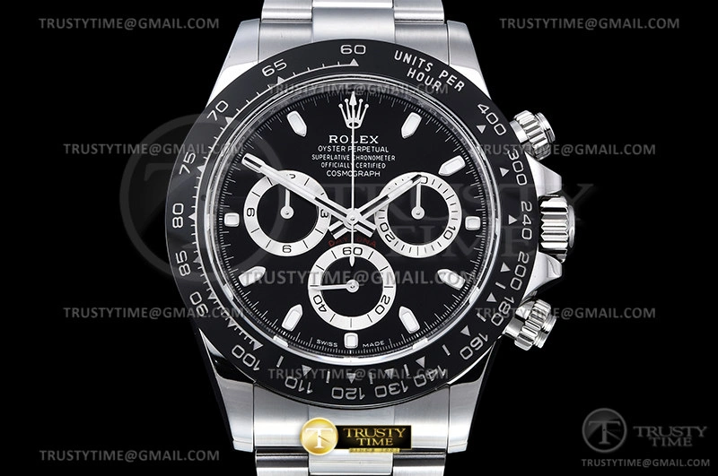 Upgraded ROLDYT0348B – Daytona 116500 CER SS Black 904L BTF Asia 947