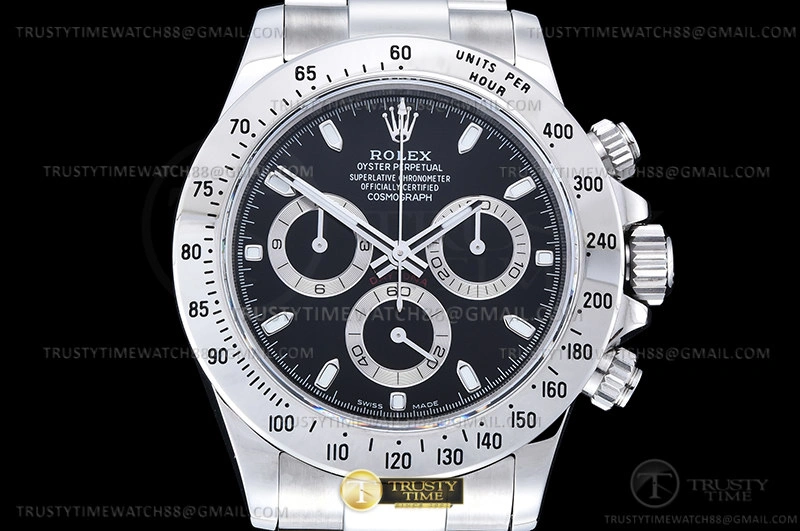 Compact ROLDYT0441B – Daytona 116520 904L SS SS Blk Stk QF SH 955