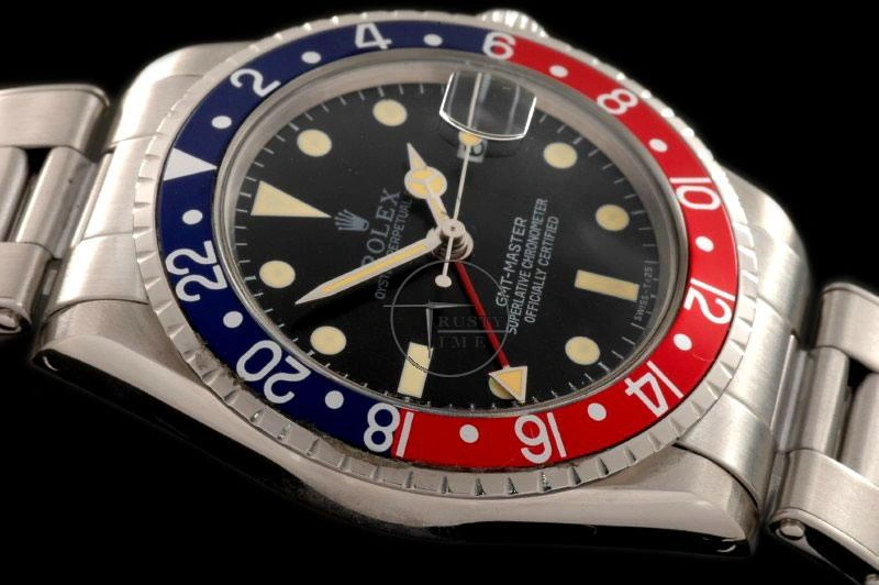 Resilient ROLGMT016A – Vintage GMT SS Blue Red Bezel Swiss Eta 2836- 969