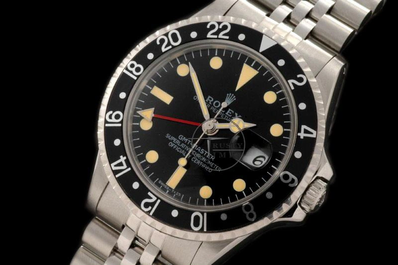 ROLGMT017C – Vintage GMT SS Black Bezel Jubilee Swiss Eta 2836- Original 980
