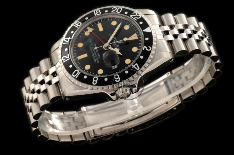 ROLGMT017C – Vintage GMT SS Black Bezel Jubilee Swiss Eta 2836- Original 980