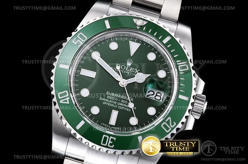 Contemporary ROLSUB0280A – Submariner 116610LV 904L SS SS Green ARF V3 SH 1033