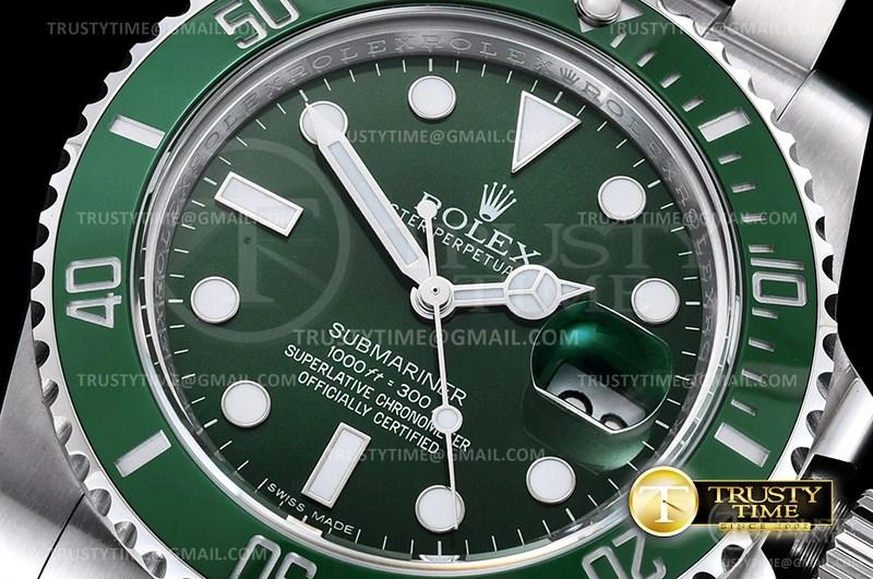 Contemporary ROLSUB0280A – Submariner 116610LV 904L SS SS Green ARF V3 SH 1033