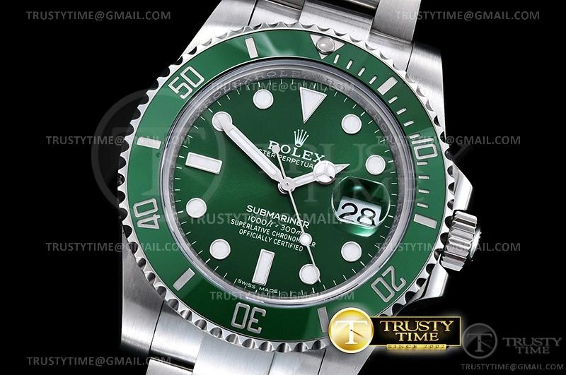 Sustainable ROLSUB0288 – Submariner 116610LV 904L SS SS Green V2S ZZF SA 1039