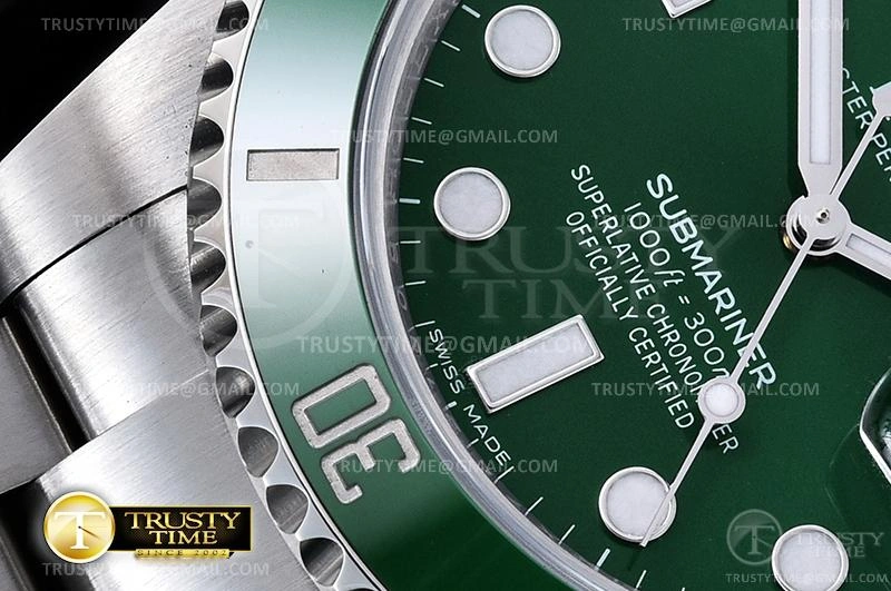 Sustainable ROLSUB0288 – Submariner 116610LV 904L SS SS Green V2S ZZF SA 1039