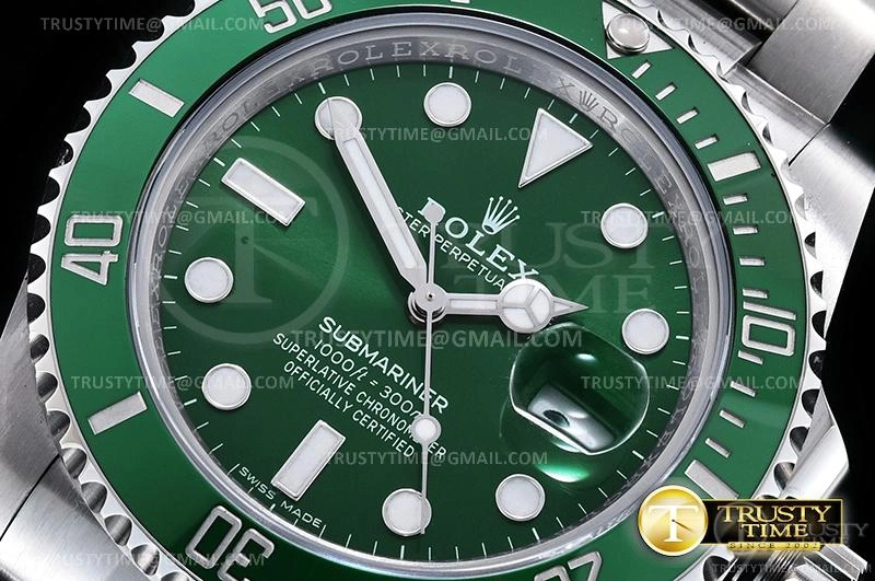 Sustainable ROLSUB0288 – Submariner 116610LV 904L SS SS Green V2S ZZF SA 1039