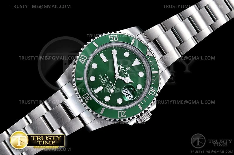 Sustainable ROLSUB0288 – Submariner 116610LV 904L SS SS Green V2S ZZF SA 1039