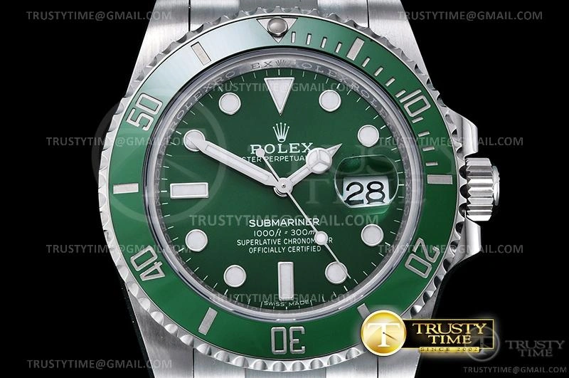 Sustainable ROLSUB0288 – Submariner 116610LV 904L SS SS Green V2S ZZF SA 1039