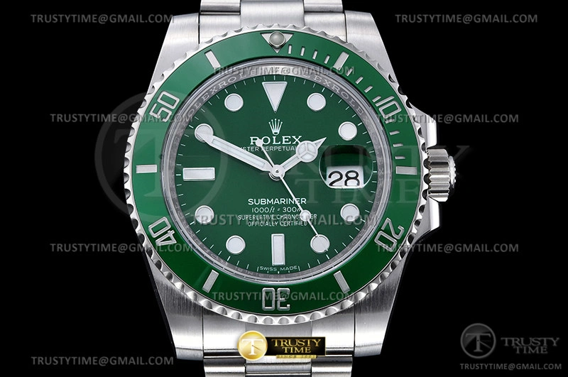 ROLSUB0417B – Submariner 116610LV 904L SS SS Grn CLEAN V2 VS Stretchable 1048