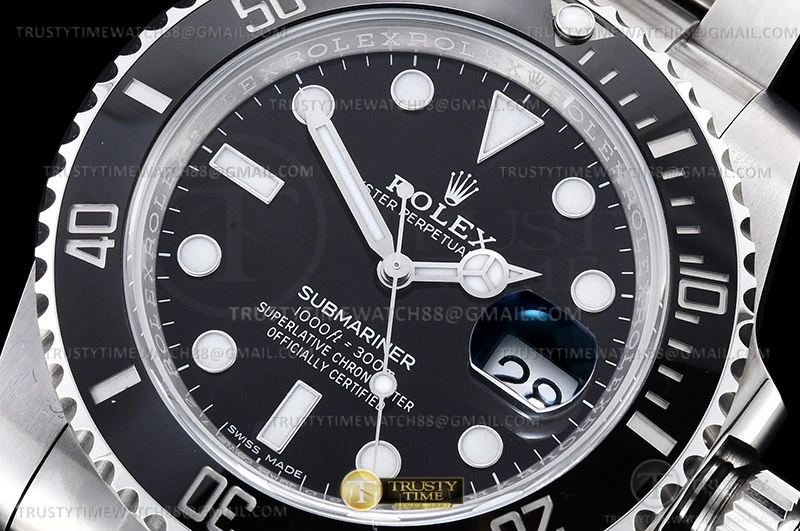 TravelReady ROLSUB0426A – Submariner 116610LN 904L SS SS Black V6F V2 VS 1054