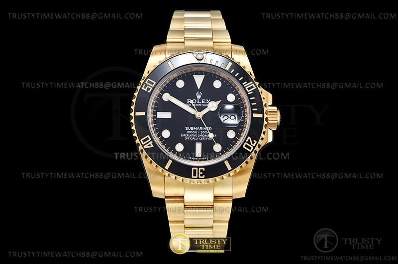 ROLSUB0475D – Submariner 116618LN Wrp 904 YG YG Black KF VR EyeCatching 1052