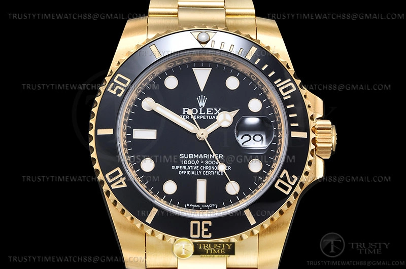 ROLSUB0475D – Submariner 116618LN Wrp 904 YG YG Black KF VR EyeCatching 1052