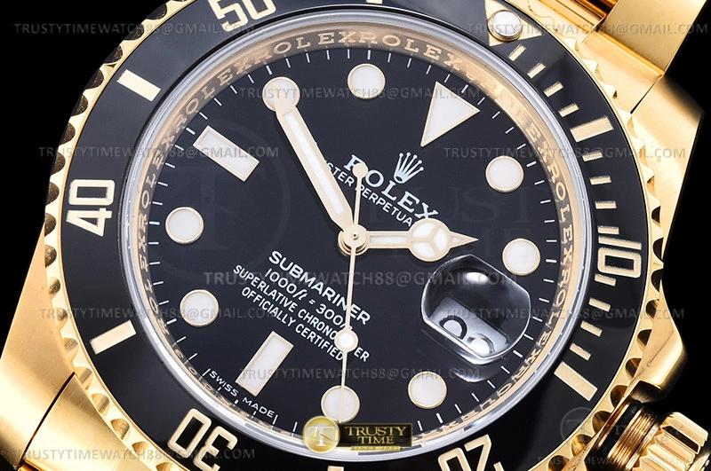 ROLSUB0475D – Submariner 116618LN Wrp 904 YG YG Black KF VR EyeCatching 1052