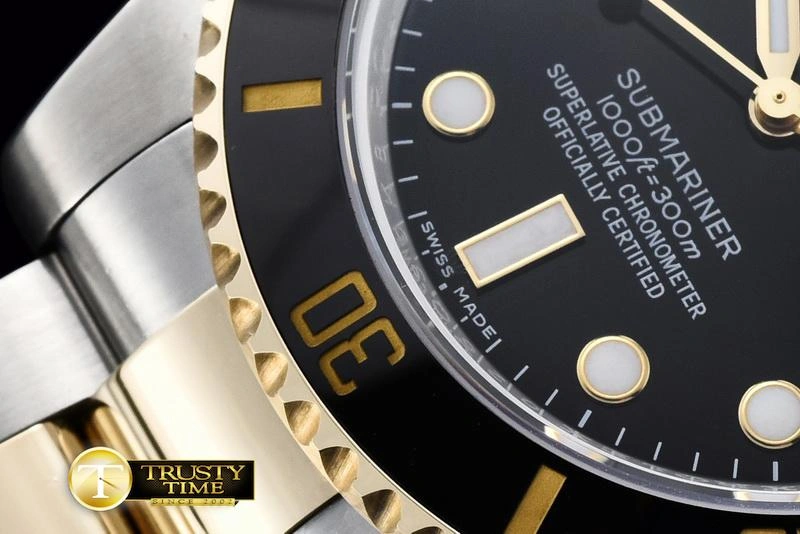 ROLSUB183A – Submariner 116613 18K Wrapped TT Blk V7 Noob A- Bold 1061